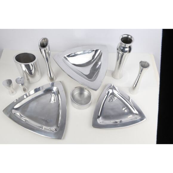 Nobe Silver Plated Set Vase Candle Holders Wine Rack Plates & Bowl Décor Holiday - Picture 6 of 16